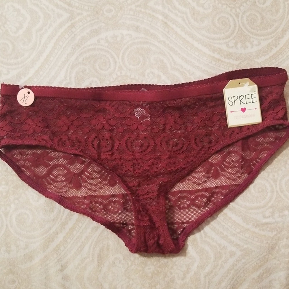 XL Burgundy Lace Panty